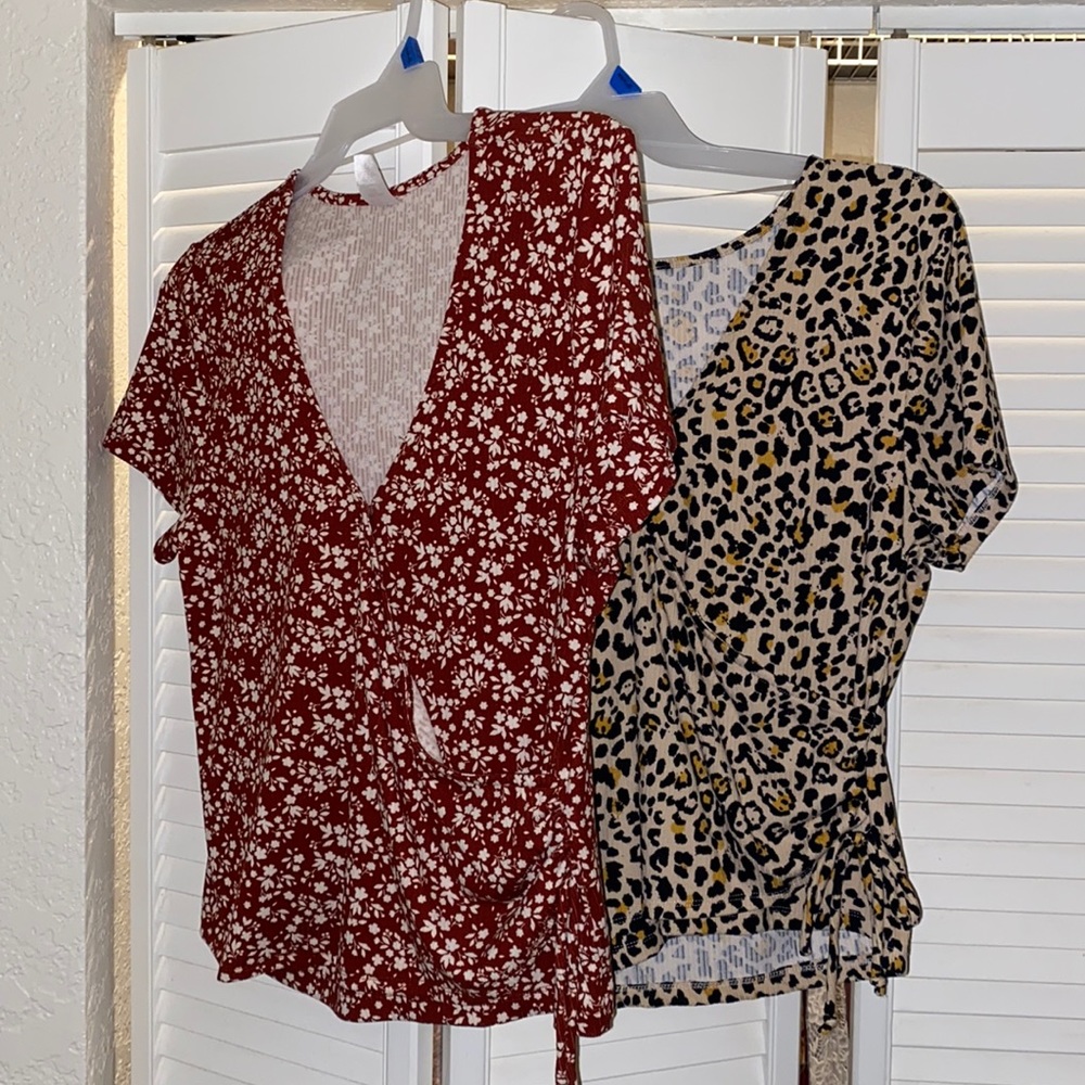 V-neck crop from Walmart. It is a size 3X but I would say more so one 1X/2X fit.